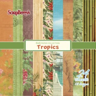 ScrapBerrys Motivpapier Block "Tropics"