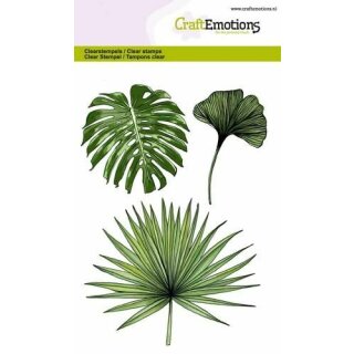Craft Emotions Motivstempel "tropische Blätter"