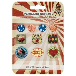 ScrapBerrys Kristall Sticker  Vintage Circus
