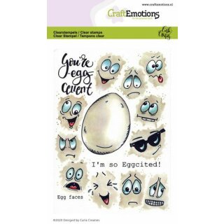 Craft Emotions Stempelset "lustige Eier"