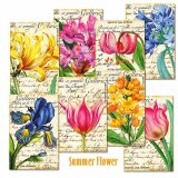 Junk Journal Mini Cards Summer Flower 24 Bogen