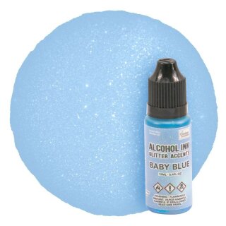 Stempelfarbe Alcohol Ink Glitter Baby Blue 12ml